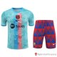 Tuta da track Barcellona Manica Corta 2023-24 Azul - Pantalon Corto