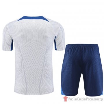 Chandal Del Francia Manica Corta 2022-2023 Blanco - Pantalon Corto