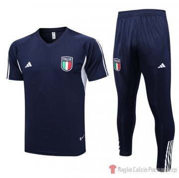 Tuta da Track Italia Manica Corta 23-24 Azul Tuta da Track Italia Manica Corta 23-24 Azul