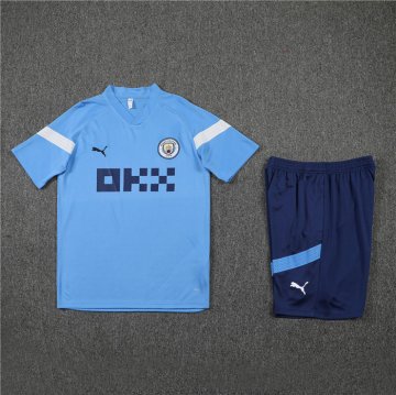 Chandal Del Manchester City Manica Corta 2022-23 Azul - Pantalon Corto