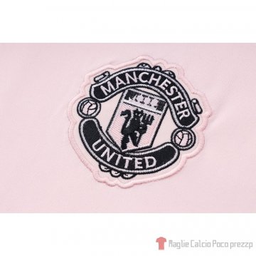 Tuta da Track Manchester United Manica Corta 22-23 Rosa - Pantalon Corto