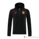 Chaqueta Con Capucha Del Manchester United 22-23 Negro