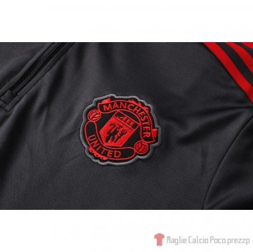 Tuta Da Track Felpa Manchester United Bambino 21-22 Gris