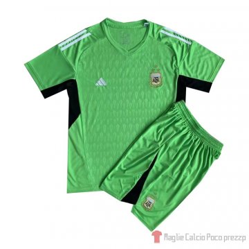 Maglia Argentina Portiere Bambino 2022 Verde Maglia Argentina Portiere Bambino 2022 Verde