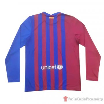 Maglia Barcellona Home Maniche Lunghe 21-22