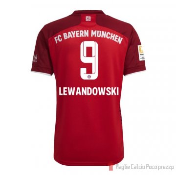 Maglia Bayern Munich Giocatore Lewandowski Home 21-22 Maglia Bayern Munich Giocatore Lewandowski Home 21-22