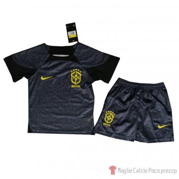 Maglia Brasil Portiere Bambino 2022 Negro