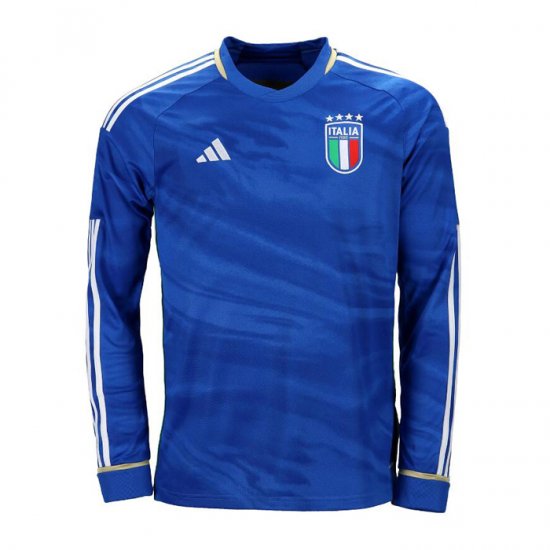 Maglia Italia Home Maniche Lunghe 23-24 - Clicca l'immagine per chiudere