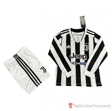 Maglia Juventus Home Manica Lunga Bambino 21-22 Maglia Juventus Home Manica Lunga Bambino 21-22