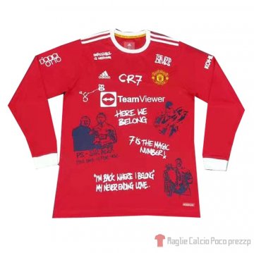 Maglia Manchester United Cr7 Manica Lunga 21-22