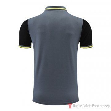 Maglia Polo Borussia Dortmund 22-23 Grigio E Nero