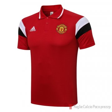 Maglia Polo Manchester United 2021-22 Rosso Maglia Polo Manchester United 2021-22 Rosso