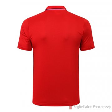 Maglia Polo Paris Saint-germain Jordan 21-22 Rosso