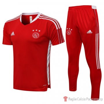 Tuta Da Track Ajax Manica Corta 21-22 Rosso