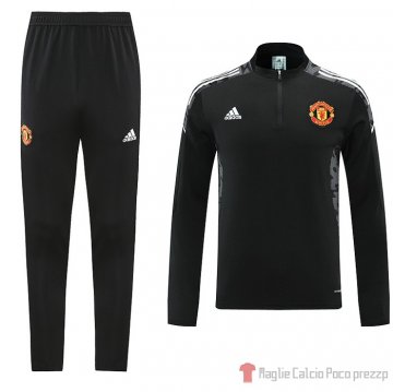 Tuta Da Track Felpa Manchester United 2021-2022 Nero Tuta Da Track Felpa Manchester United 2021-2022 Nero