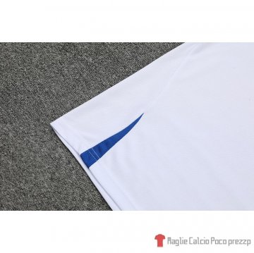 Tuta Da Track Francia Manica Corta 2022-23 Bianco - Pantalon Corto