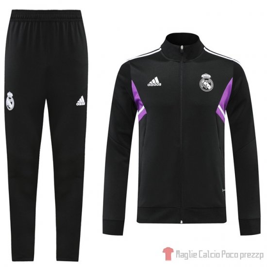 Tuta Da Track Giacca Real Madrid Bambino 22-23 Nero - Clicca l'immagine per chiudere