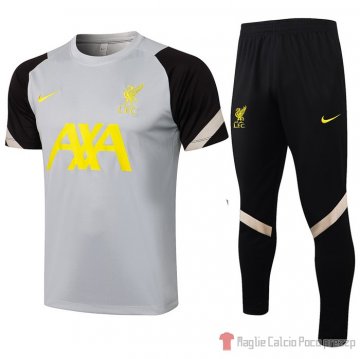 Tuta Da Track Liverpool Manica Corta 21-22 Grigio Tuta Da Track Liverpool Manica Corta 21-22 Grigio