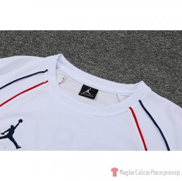 Tuta Da Track Paris Saint-germain Jordan Manica Corta 2022-23 Bianco - Pantalon Corto