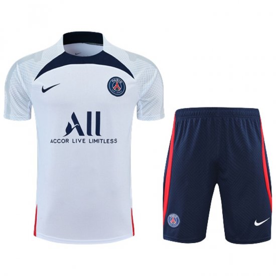 Tuta Da Track Paris Saint-germain Manica Corta 2022-23 Bianco - Pantalon Corto - Clicca l'immagine per chiudere