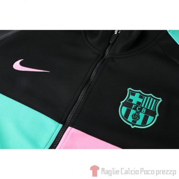 Tuta da Track Giacca Barcellona Bambino 2020/2021 Rosa e Verde