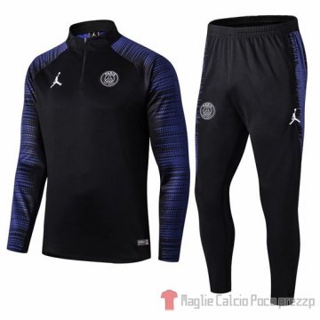 Tuta da Track Paris Saint-Germain 2019/2020 Nero e Blu Tuta da Track Paris Saint-Germain 2019/2020 Nero e Blu