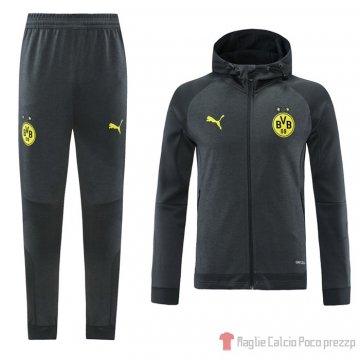 Tuta Con Capucha Del Borussia Dortmund 21-22 Grigio