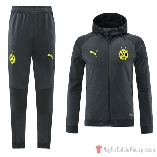 Tuta Con Capucha Del Borussia Dortmund 21-22 Grigio - Clicca l'immagine per chiudere