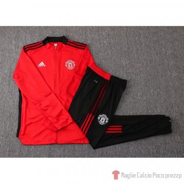 Tuta Giacca Manchester United 21-22 Rojo Y Negro