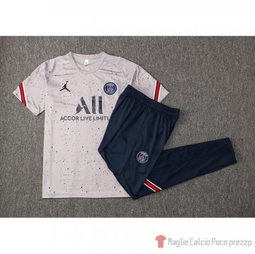 Tuta da Track Paris Saint-germain Manica Corta 2021-22 Gris