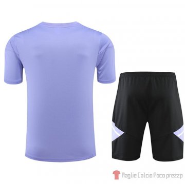 Chandal Del Real Madrid Manica Corta 2022-23 Purpura - Pantalon Corto