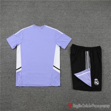 Chandal Del Real Madrid Manica Corta 2022-23 Purpura - Pantalon Corto