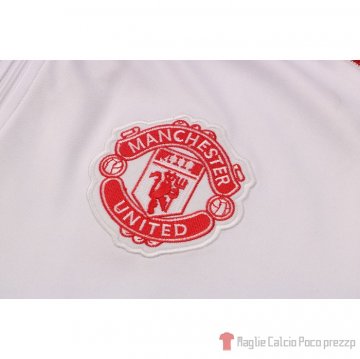 Tuta Da Track Felpa Manchester United Bambino 21-22 Blanco