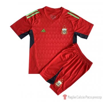 Maglia Argentina Portiere Bambino 2022 Rojo Maglia Argentina Portiere Bambino 2022 Rojo