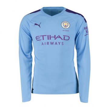 Maglia Manchester City Home Manica Lunga 2019/2020 Maglia Manchester City Home Manica Lunga 2019/2020