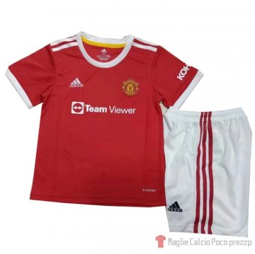 Maglia Manchester United Home Bambino 21-22 Maglia Manchester United Home Bambino 21-22