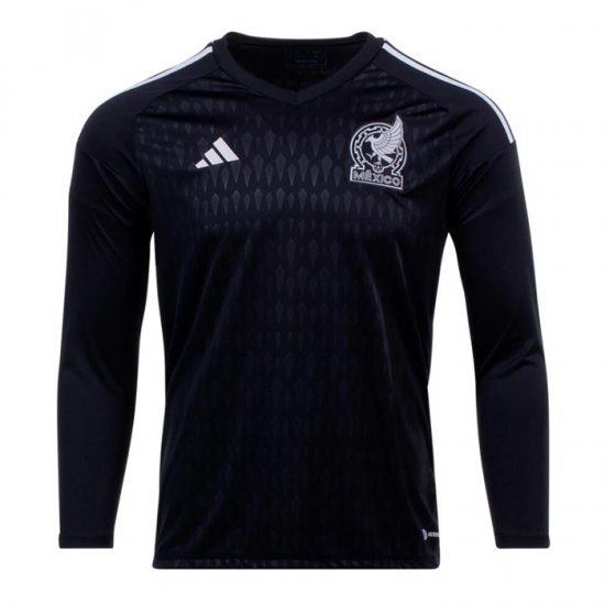 Maglia Messico Portiere Maniche Lunghe 2022 Negro - Clicca l'immagine per chiudere