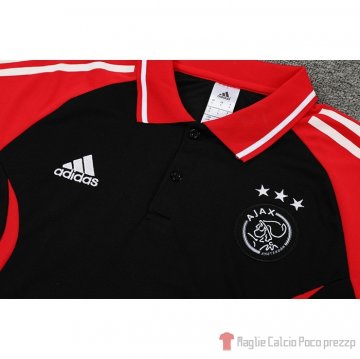 Maglia Polo Ajax 22-23 Nero E Rosso