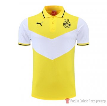 Maglia Polo Borussia Dortmund 22-23 Giallo E Bianco