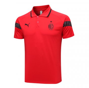 Maglia Polo Del Milan 23-24 Rojo Maglia Polo Del Milan 23-24 Rojo