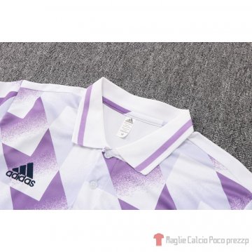 Maglia Polo Del Real Madrid 22-23 Blanco Y Purpura