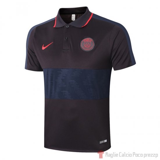 Maglia Polo Paris Saint-Germain 2020/2021 Nero e Blu - Clicca l'immagine per chiudere