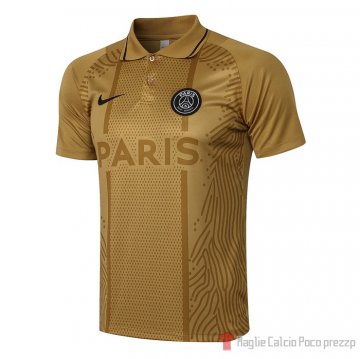Maglia Polo Paris Saint-germain 21-22 Oro Maglia Polo Paris Saint-germain 21-22 Oro