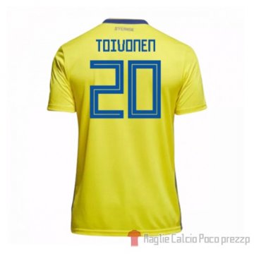 Maglia Suecia Giocatore Toivonen Home 2018 Maglia Suecia Giocatore Toivonen Home 2018