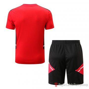 Tuta Da Track Bayern Munich Manica Corta 2022-2023 Rosso - Pantalon Corto