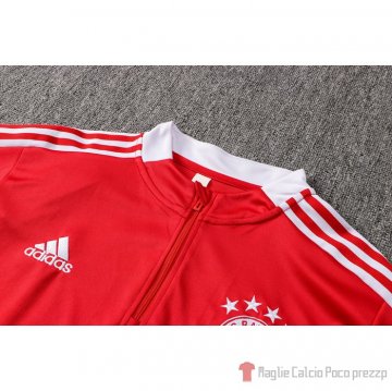 Tuta Da Track Felpa Bayern Munich Bambino 2021-22 Rosso