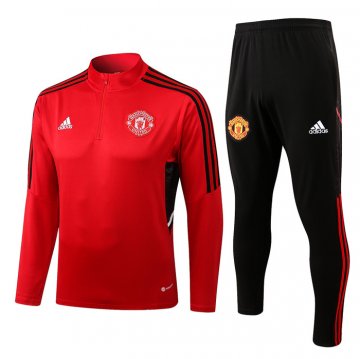 Tuta Da Track Felpa Manchester United Bambino 22-23 Rosso