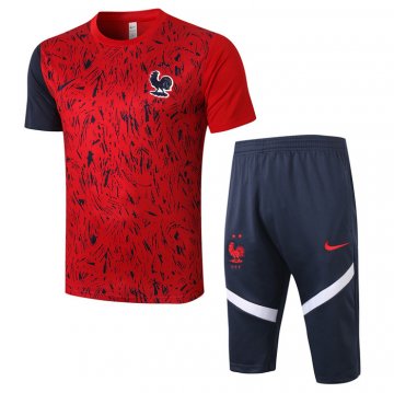 Tuta Da Track Francia Manica Corta 2020-21 Rosso Tuta Da Track Francia Manica Corta 2020-21 Rosso