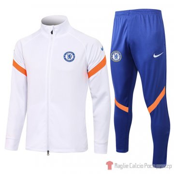 Tuta Da Track Giacca Chelsea 21-22 Bianco Tuta Da Track Giacca Chelsea 21-22 Bianco