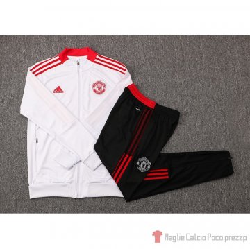 Tuta Da Track Giacca Manchester United 2021-22 Bianco